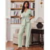 Ekouaer Pajamas for Women Set Button Up Soft Pjs Short Sleeve 2 Piece Lounge Sets Comfy Sleepwear(Sage Green)