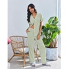Ekouaer Pajamas for Women Set Button Up Soft Pjs Short Sleeve 2 Piece Lounge Sets Comfy Sleepwear(Sage Green)