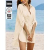 Ekouaer Swimsuit Coverup for Women Bathing Suit Cover Up 2026 Summer Beach Vacation Outfits(Beige)