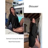 Ekouaer Swimsuit Coverup for Women Bathing Suit Cover Up 2026 Summer Beach Vacation Outfits(Black)