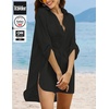 Ekouaer Swimsuit Coverup for Women Bathing Suit Cover Up 2026 Summer Beach Vacation Outfits(Black)