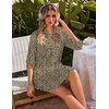 Ekouaer Swimsuit Coverup for Women Bathing Suit Cover Up 2026 Summer Beach Vacation Outfits(Black Leopard)
