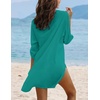 Ekouaer Swimsuit Coverup for Women Bathing Suit Cover Up 2026 Summer Beach Vacation Outfits(Dark Cyan)