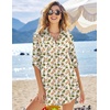 Ekouaer Swimsuit Coverup for Women Bathing Suit Cover Up 2026 Summer Beach Vacation Outfits(Flower Butterfly)