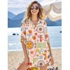 Ekouaer Swimsuit Coverup for Women Bathing Suit Cover Up 2026 Summer Beach Vacation Outfits(Geometric Sun God)