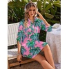 Ekouaer Swimsuit Coverup for Women Bathing Suit Cover Up 2026 Summer Beach Vacation Outfits(Green Tree)