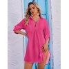 Ekouaer Swimsuit Coverup for Women Bathing Suit Cover Up 2026 Summer Beach Vacation Outfits(Hot Pink)