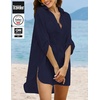 Ekouaer Swimsuit Coverup for Women Bathing Suit Cover Up 2026 Summer Beach Vacation Outfits(Navy Blue)