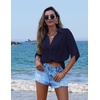 Ekouaer Swimsuit Coverup for Women Bathing Suit Cover Up 2026 Summer Beach Vacation Outfits(Navy Blue)