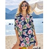 Ekouaer Swimsuit Coverup for Women Bathing Suit Cover Up 2026 Summer Beach Vacation Outfits(Navy Blue Flower)