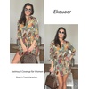 Ekouaer Swimsuit Coverup for Women Bathing Suit Cover Up 2026 Summer Beach Vacation Outfits(Pat7)