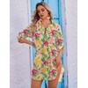 Ekouaer Swimsuit Coverup for Women Bathing Suit Cover Up 2026 Summer Beach Vacation Outfits(Pink & Color Leaf)