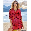 Ekouaer Swimsuit Coverup for Women Bathing Suit Cover Up 2026 Summer Beach Vacation Outfits(Watercolour Flowers)