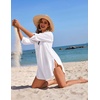 Ekouaer Swimsuit Coverup for Women Bathing Suit Cover Up 2026 Summer Beach Vacation Outfits(White)