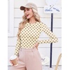 Ekouaer Womens Mesh Long Sleeve Tops Fall Fashion Sexy Fit Crew Neck Shirts(Beige)