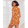 Ekouaer Womens Pajama Sets Short Sleeve Pajamas for Women Sets Soft Lounge Sets Casual V Neck Sleepwear PJS(Halloween)