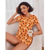 Ekouaer Womens Pajama Sets Short Sleeve Pajamas for Women Sets Soft Lounge Sets Casual V Neck Sleepwear PJS(Halloween)