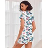 Ekouaer Womens Pajama Sets Short Sleeve Pajamas for Women Sets Soft Lounge Sets Casual V Neck Sleepwear PJS(Hawaiian Floral)