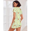 Ekouaer Womens Pajama Sets Short Sleeve Pajamas for Women Sets Soft Lounge Sets Casual V Neck Sleepwear PJS(Summer Fruit)