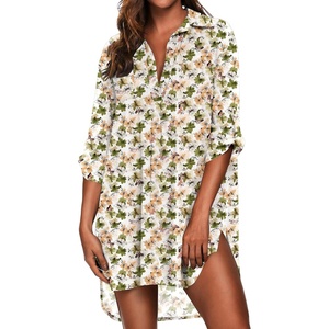 Ekouaer Swimsuit Coverup for Women Bathing Suit Cover Up 2026 Summer Beach Vacation Outfits(Flower Butterfly)