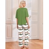 Ekouaer 2 Pack Womens Pajama Sets Short Sleeve Tops and Long Pants Casual Comfy Pjs Lounge Set with Pockets,S-XXL(Ombre Green/Ombre Pink)