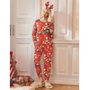 Ekouaer 2 Pack Womens Pajamas Set Long Sleeve Sleepwear Top and Jogger Pants Lounge Sets Cozy Pjs Loungewear S-XXL(Xmas Food+christmas Gingerbread)