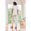 Ekouaer 2 Piece Satin Short Sleeve Pajamas Set Button Down Sleepwear | Soft Pjs Set Classic Loungewear for Wedding, Party, Home, Daily Wear, Date Nights(White)