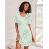 Ekouaer 3 Pack Nightgowns for Women Short Sleeve Sleep Shirt Soft Sleepwear | T shirt Nightgown V Neck Nightshirts Soft Sleepwear Dress Ladies Pajama Dress Plus Size Sleeping Gown Comfy Nightdress(Little Daisy/Blue Stars/Pink Stripes)