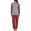 Ekouaer Christmas Pajamas for Women Cute Print Long Sleeve Pj Lounge Set | Soft Womens Christmas Pjs,Joggers Long Pants Sleepwear,2 Piece loungewear for Xmas,Holiday,Fall and Winter(Pattern5_red Plaid Fawn)