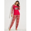 Ekouaer Christmas Pajamas for Women Cute Print Long Sleeve Pj Lounge Set | Soft Womens Christmas Pjs,Joggers Long Pants Sleepwear,2 Piece loungewear for Xmas,Holiday,Fall and Winter(Pat10_christmas Tree3)