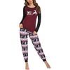 Ekouaer Christmas Pajamas for Women Cute Print Long Sleeve Pj Lounge Set | Soft Womens Christmas Pjs,Joggers Long Pants Sleepwear,2 Piece loungewear for Xmas,Holiday,Fall and Winter(Pattern2_christmas Color)