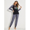 Ekouaer Christmas Pajamas for Women Cute Print Long Sleeve Pj Lounge Set | Soft Womens Christmas Pjs,Joggers Long Pants Sleepwear,2 Piece loungewear for Xmas,Holiday,Fall and Winter(Pat9_green Plaid Snowflake)