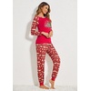 Ekouaer Christmas Pajamas for Women Cute Print Long Sleeve Pj Lounge Set | Soft Womens Christmas Pjs,Joggers Long Pants Sleepwear,2 Piece loungewear for Xmas,Holiday,Fall and Winter(Pat10_christmas Tree3)