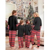 Ekouaer Family Christmas Pajamas Matching Sets Soft Long Sleeve for Womens Mens Kids Pjs Family Sleepwear Holiday Lounge Sets(Black-christmas Tree)