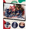 Ekouaer Family Christmas Pajamas Matching Sets Soft Long Sleeve for Womens Mens Kids Pjs Family Sleepwear Holiday Lounge Sets(Navy Blue)