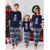 Ekouaer Family Christmas Pajamas Matching Sets Soft Long Sleeve for Womens Mens Kids Pjs Family Sleepwear Holiday Lounge Sets(Navy Blue)