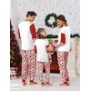Ekouaer Family Christmas Pajamas Matching Sets Soft Long Sleeve for Womens Mens Kids Pjs Family Sleepwear Holiday Lounge Sets(Red Striped)