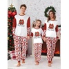 Ekouaer Family Christmas Pajamas Matching Sets Soft Long Sleeve for Womens Mens Kids Pjs Family Sleepwear Holiday Lounge Sets(Red Striped)