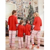 Ekouaer Family Christmas Pajamas Matching Sets Soft Long Sleeve for Womens Mens Kids Pjs Family Sleepwear Holiday Lounge Sets(Red- White Elk)