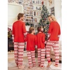 Ekouaer Family Christmas Pajamas Matching Sets Soft Long Sleeve for Womens Mens Kids Pjs Family Sleepwear Holiday Lounge Sets(Red- White Reindeer)