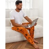 Ekouaer Men’s Pajama Pants, Lightweight Loungewear, Comfy Jogger Sleep Pant Long Pj Bottoms with Drawstring & Pockets(Halloween)