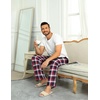 Ekouaer Men’s Pajama Pants Plaid Lounge Pants Soft Pj Bottoms with Pockets | Mens Plaid Pajama Pants,Mens Pj Pants with Pockets & Drawstring,Long Lounge Pants,Christmas Pj Bottoms,Unisex Pajama Bottoms(Red and White Plaid)