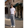 Ekouaer Men’s Pajama Pants Plaid Lounge Pants Soft Pj Bottoms with Pockets | Mens Plaid Pajama Pants,Mens Pj Pants with Pockets & Drawstring,Long Lounge Pants,Christmas Pj Bottoms,Unisex Pajama Bottoms(Black and White Plaid)
