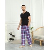 Ekouaer Men’s Pajama Pants Plaid Lounge Pants Soft Pj Bottoms with Pockets | Mens Plaid Pajama Pants,Mens Pj Pants with Pockets & Drawstring,Long Lounge Pants,Christmas Pj Bottoms,Unisex Pajama Bottoms(Red and Blue Plaid)