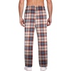 Ekouaer Men’s Pajama Pants Plaid Lounge Pants Soft Pj Bottoms with Pockets | Mens Plaid Pajama Pants,Mens Pj Pants with Pockets & Drawstring,Long Lounge Pants,Christmas Pj Bottoms,Unisex Pajama Bottoms(Brown and White Plaid)