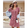 Ekouaer Nightgowns for Women 2 Pack Night Gowns Button Down Sleep Shirts | Soft Fabric,2 Pack Night Shirts,Short Sleeve Pajama Dress,Labor and Delivery Gown,Perfect for Sleep,Postpartum,Nursing(Black/Grey Purple)