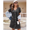 Ekouaer Nightgowns for Women 2 Pack Night Gowns Button Down Sleep Shirts | Soft Fabric,2 Pack Night Shirts,Short Sleeve Pajama Dress,Labor and Delivery Gown,Perfect for Sleep,Postpartum,Nursing(Grey/Pink)