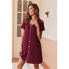 Ekouaer Nightgowns for Women 2 Pack Night Gowns Button Down Sleep Shirts | Soft Fabric,2 Pack Night Shirts,Short Sleeve Pajama Dress,Labor and Delivery Gown,Perfect for Sleep,Postpartum,Nursing(Navy/Red)
