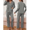 Ekouaer Pajamas For Women Set Button Down Sleepwear Long Pj Pant Lounge Set | 2 Pieces,Long Sleeve,Patch Pocket,Elastic Waistband,Soft,Breathable,Lightweight,Fall and Winter(Black Striped)