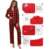 Ekouaer Pajamas For Women Set Button Down Sleepwear Long Pj Pant Lounge Set | 2 Pieces,Long Sleeve,Patch Pocket,Elastic Waistband,Soft,Breathable,Lightweight,Fall and Winter(Red Plaid)